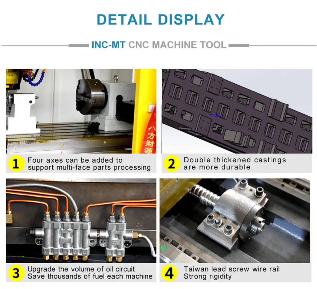 Vmc 650 850 1050 1160 CNC Processing Machine Tool 3 4 5 Axis Vertical CNC Machining Center